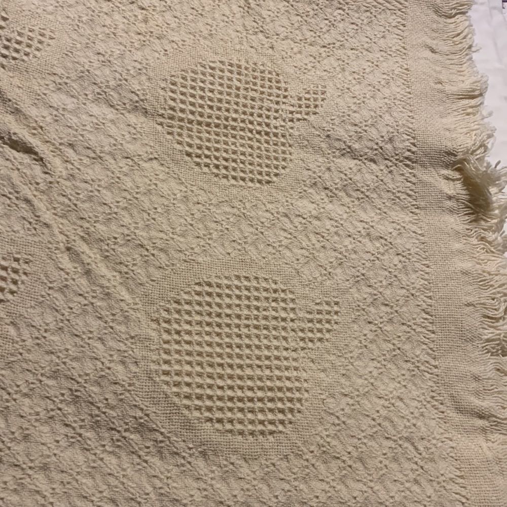 New in package cream color throw